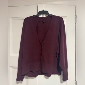 Talbots Burgundy Cardigan Sweater
